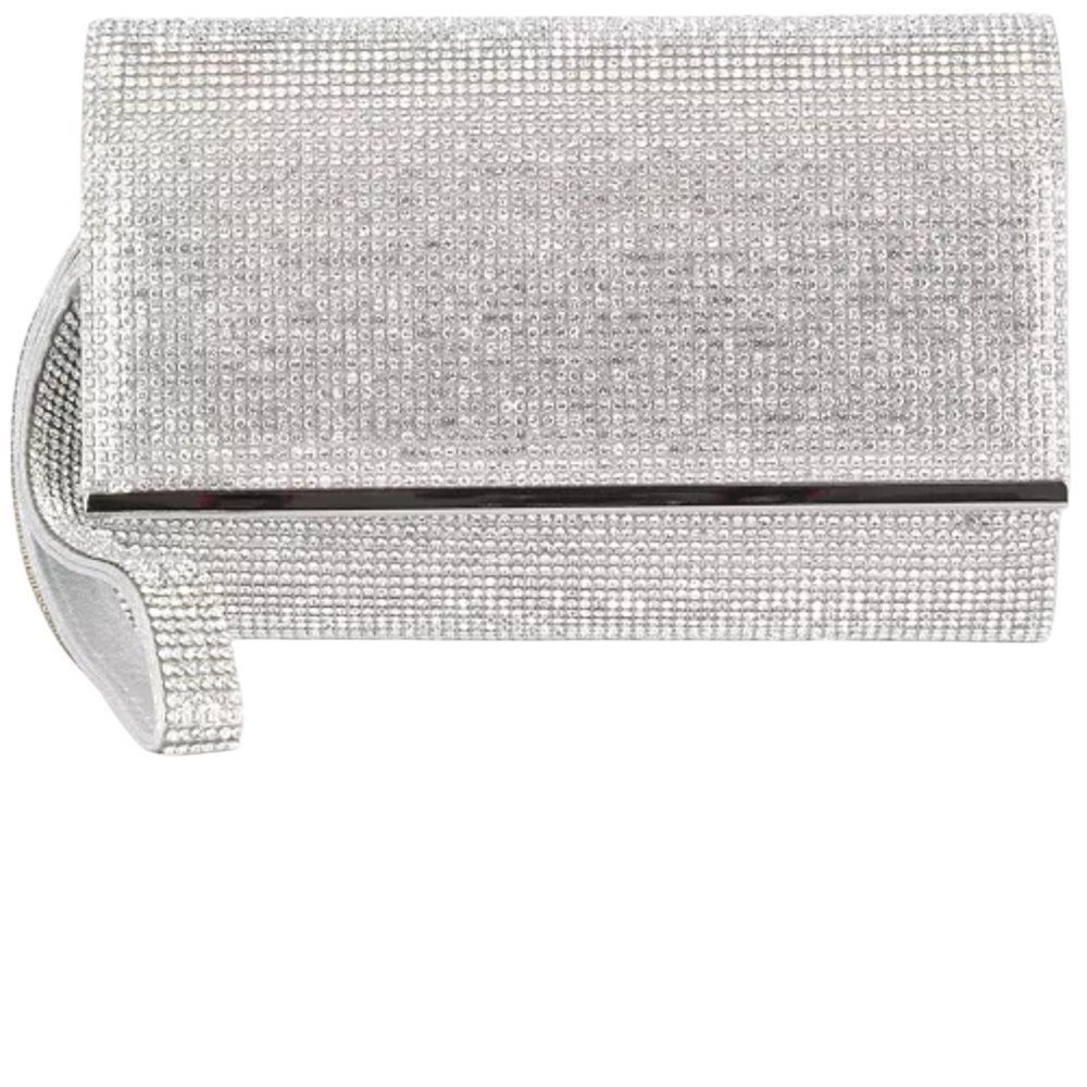 NWOT INC International Concepts Caitlin Silver Clutch Bag